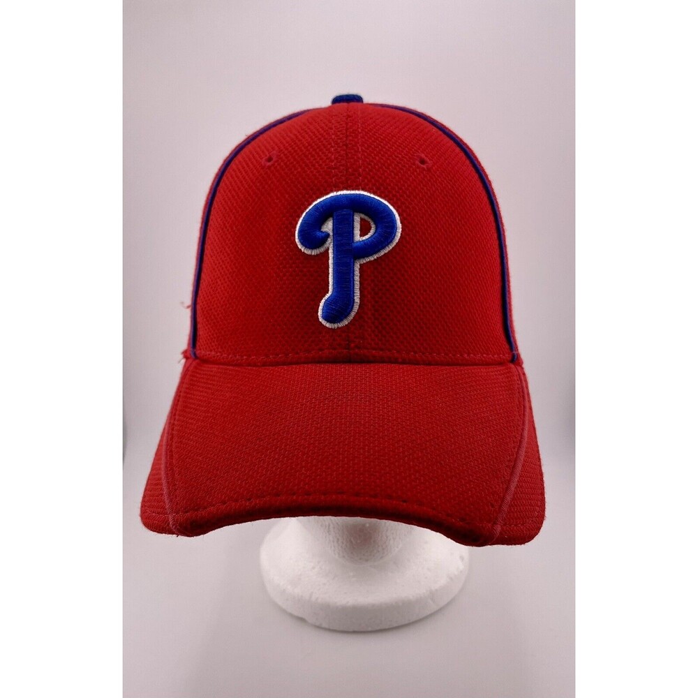 New Era 39 Thirty Phillies Fitted Hat P Logo Youth Size Red Blue P